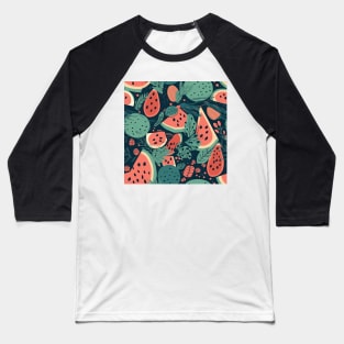 Arty Watermelon Baseball T-Shirt